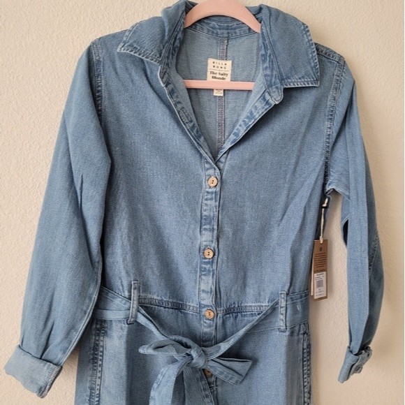 Billabong Light Blue Denim Jumpsuit - Picture 5 of 9